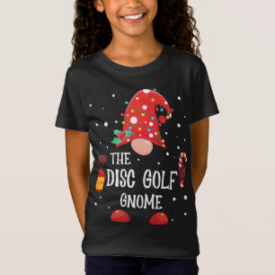 T-Shirt Disc Golf Gnome Matching Famille Noël Gnom