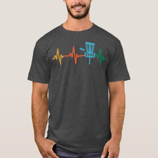 T-shirt Disc Golf Heartbeat EKG Heart Rate Disk Golf