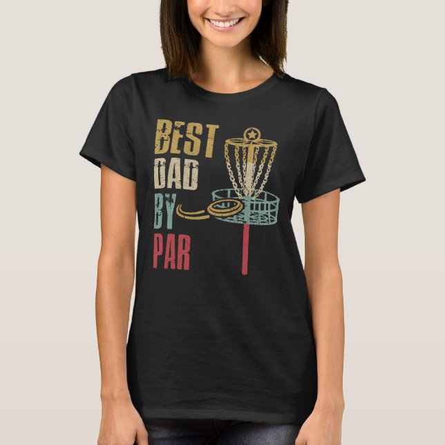 T-shirt Disc Golf Papa Meilleur Papa Par (Devant)