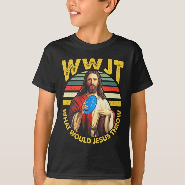 T-shirt Disc Golf What Would Jesus Throw Frisbee Golf Wwjt (Devant)