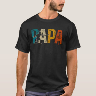 T-shirt Discgolf Papa Vintage Frisbee Frolf Disk Golf