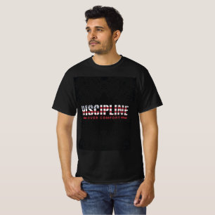 T-shirt Discipline avant le confort   Mentalité de fitness