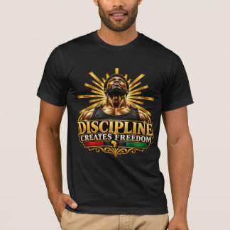 T-shirt Discipline Crée la Liberté Excellence Noire