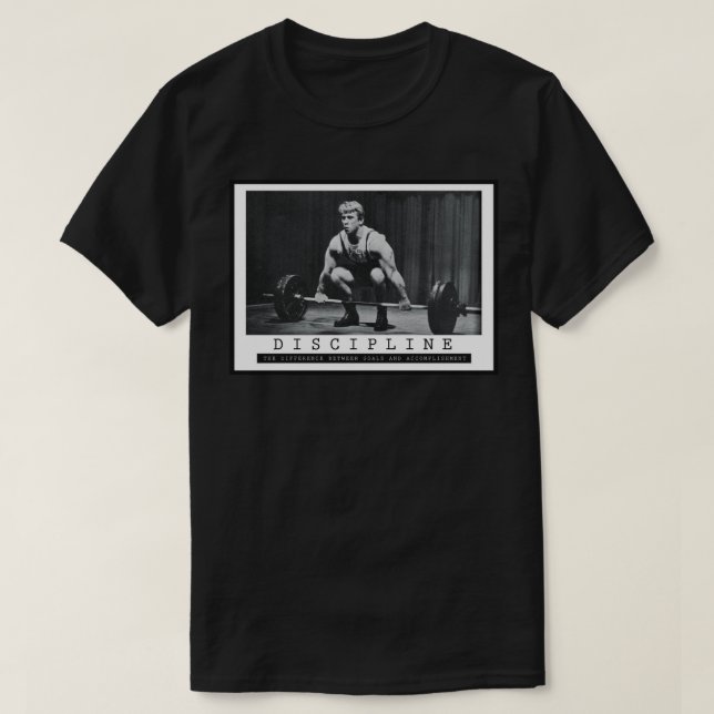 T-shirt DISCIPLINE - Motivation de "l'élévation du poids" (Design devant)