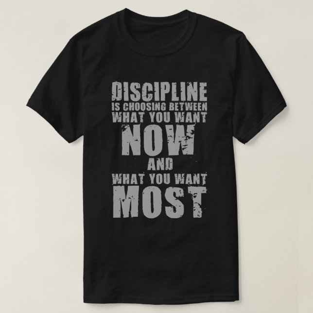 T-shirt DISCIPLINE - mots de motivation (Design devant)