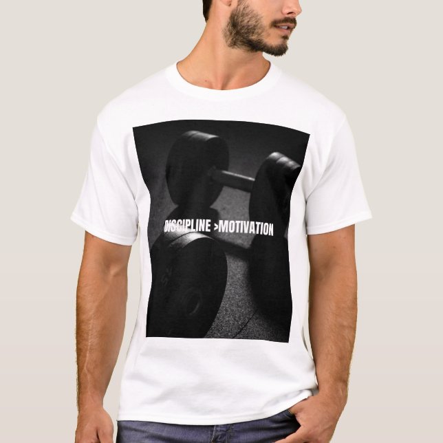 T-shirt Discipline over motivation  (Devant)