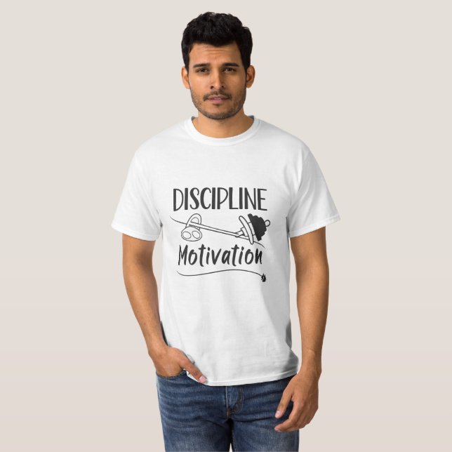 T-shirt discipline-sur-motivation (Devant entier)