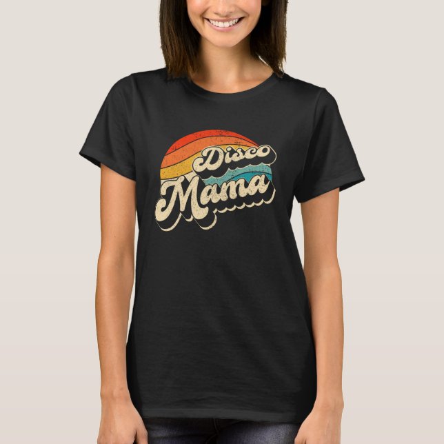T-shirt Disco 70 s Costume Mens Women Retro Disco Mama (Devant)