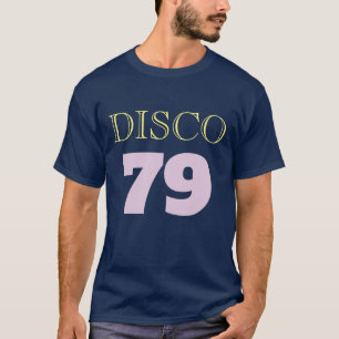 T-shirt Disco 79 Divertissement Musical Pop Art Rétro Bleu