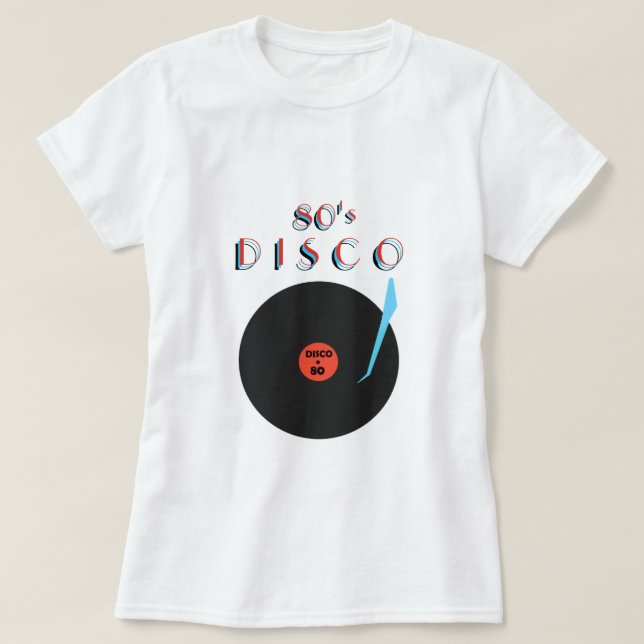 T-shirt Disco 80's - Retro Party - Blanc (Design devant)