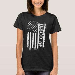 T-shirt Disco AF États-Unis en détresse avec drapeau améri