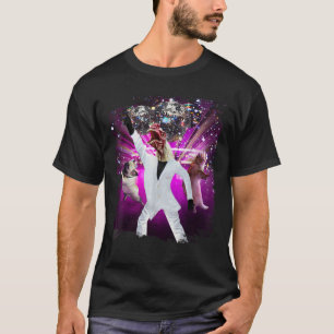 T-shirt Disco Ball Chicken Danser Drôle T Chemise
