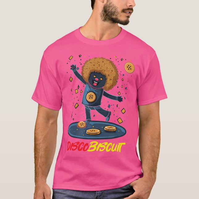 T-shirt Disco Biscuit 90S Rave-Inspired Dancing Cookie (Devant)