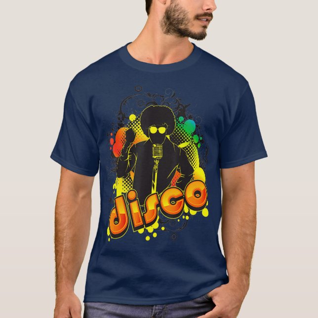 T-shirt Disco Cute Passionate Retro Music Fans Cadeau (Devant)