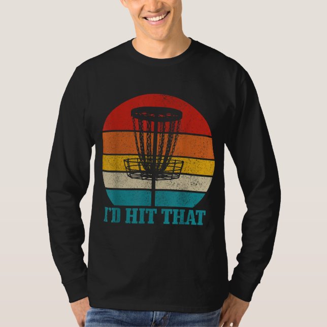 T-shirt Disco Golf J'allais frapper ce drôle de disque Vin (Devant)