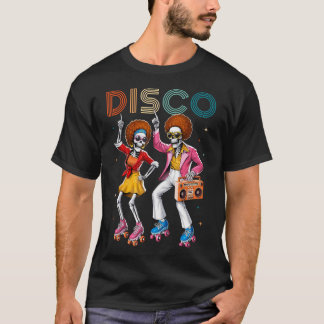 T-shirt Disco Music Dancing Skeleton Retro Dance Party 70S