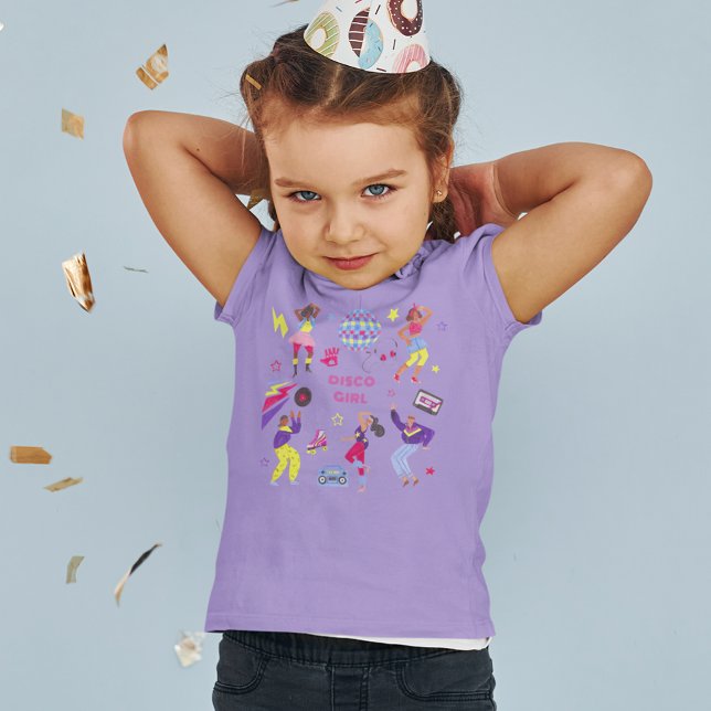 T-Shirt Disco Party Retro 80s Discoball super Purple (Disco Girl Purple Birthday t-shirt)