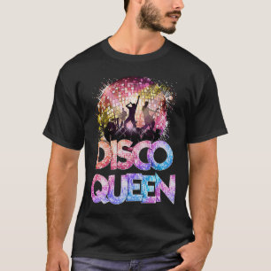 T-shirt Disco Queen 70'S Disco Thème Vintage Soixante-Dix