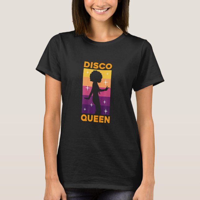 T-shirt Disco Queen  Retro 70s costume for women cool danc (Devant)