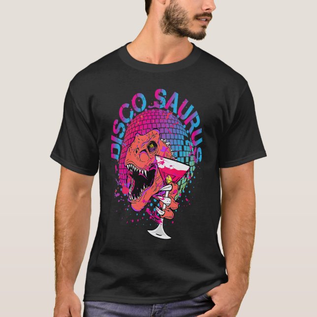 T-shirt Disco Saurus Disco Saurier DJ Fête Célébrations C (Devant)