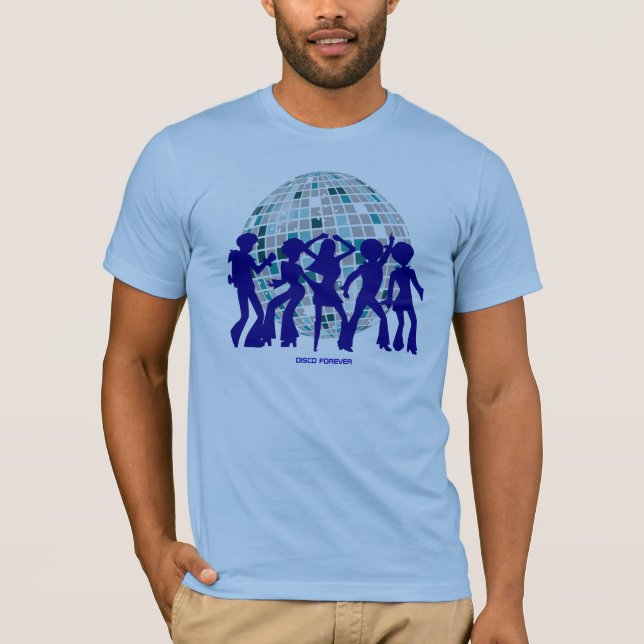 T-shirt Disco Tee Collection : Boule bleu Disco (Devant)