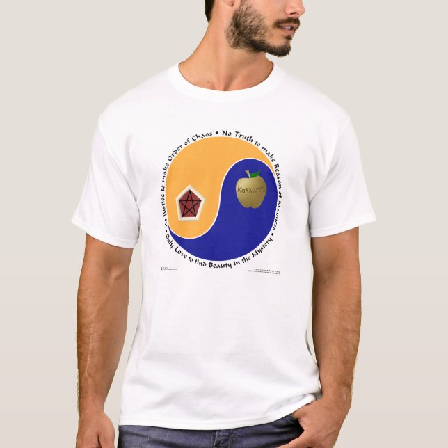 T-shirt Discordian chemises (blanches/naturelles) de Chao (Devant)