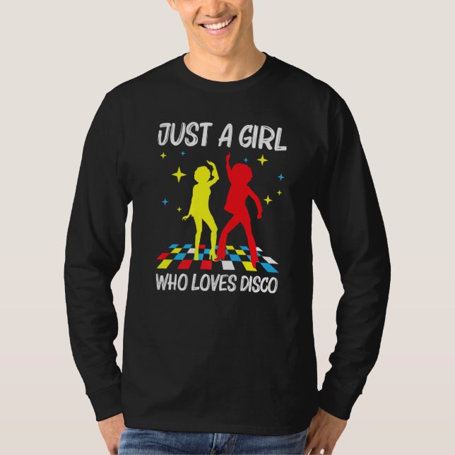 T-shirt Discothèque cool Pour Filles les années 70 80s Dis (Devant)