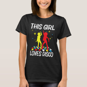 T-shirt Discothèque cool Pour Filles les années 70 80s Dis