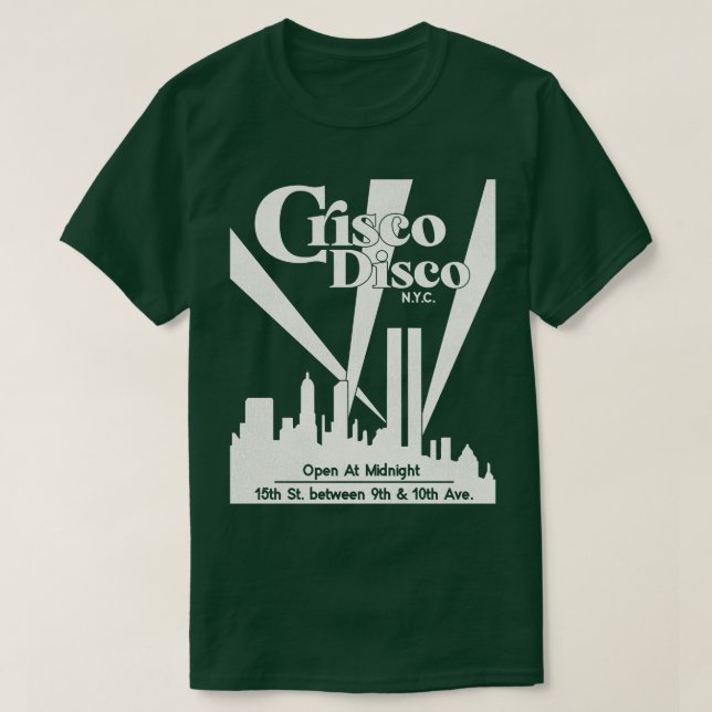 T-shirt Discothèque Crisco Disco les années 70 80s Gay NYC (Design devant)