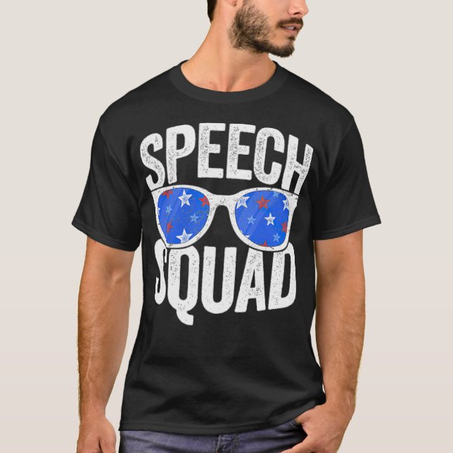 T-shirt Discours Squad Funny Langue Pathologiste meilleure (Devant)