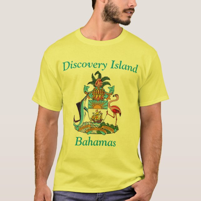 T-shirt Discovery Island, Bahamas avec armoiries (Devant)