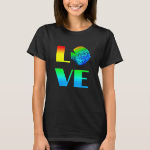 T-shirt Discus Fish Rainbow Love Aquarium Exotique Poisson