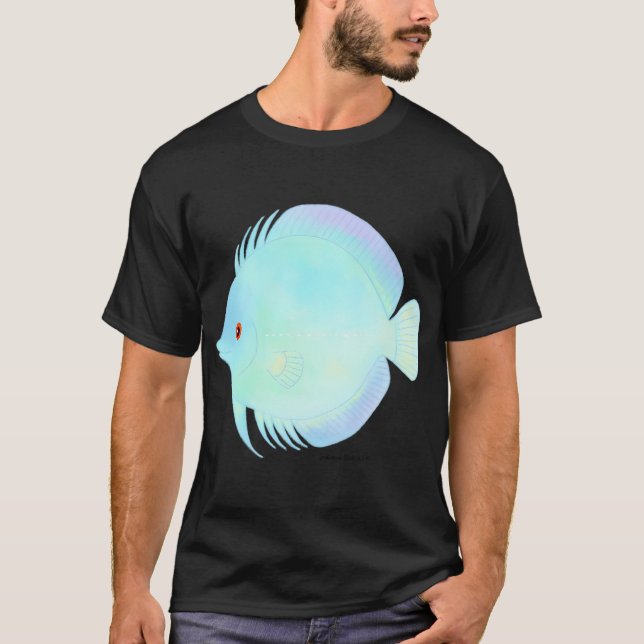 T-shirt Discus Poisson Diamant Bleu (Devant)