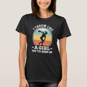 T-shirt Discus Throw Track Field Athlète féminine Discus T