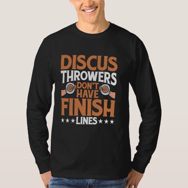 T-shirt Discus Throwers n'ont pas de lignes de fin de lanc (Devant)
