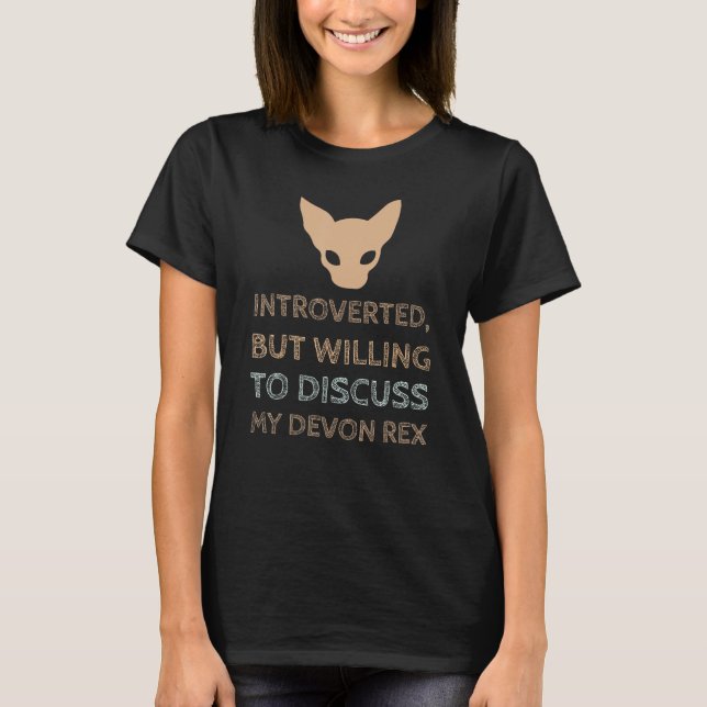 T-shirt Discuss My Devon Rex Cat (Devant)