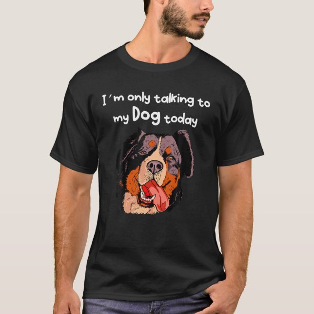 T-shirt Discussions Drôle Avec Mon Visage De Chien (Devant)
