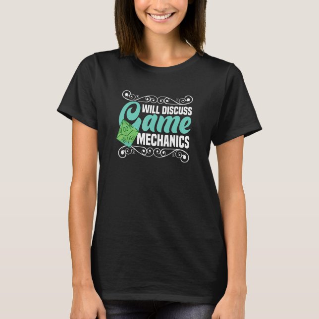 T-shirt Discuter des mécanismes de jeu Jeu de société Joue (Devant)