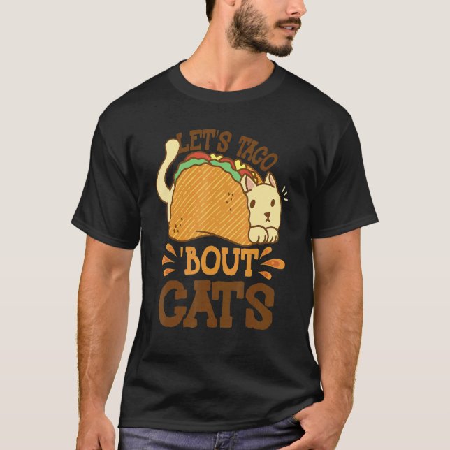 T-shirt Discutons Chat Mardi Taco Chat Taco Ca (Devant)