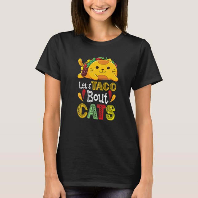 T-shirt Discutons tacos de chat chat (Devant)