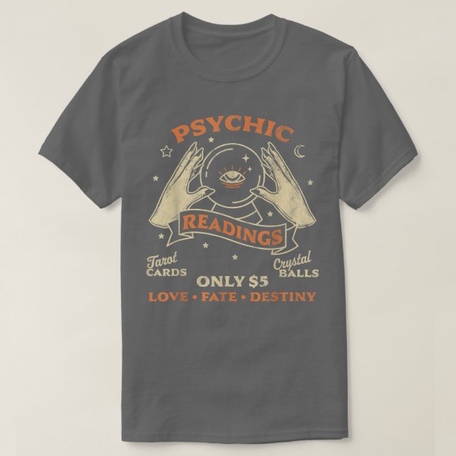 T-shirt Diseur de bonne aventure Lectures de voyance Tarot (Design devant)