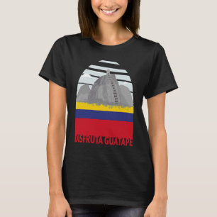 T-shirt Disfruta Guatape Colombie Skyline Silhouette Outli