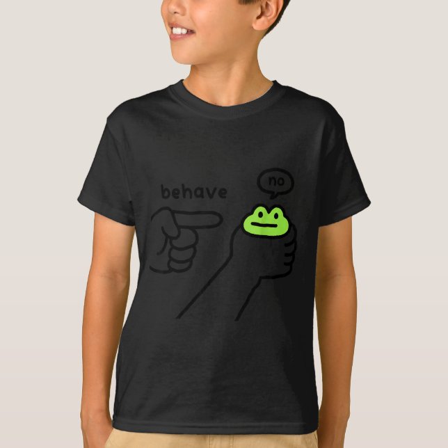 T-shirt Dishonest Frog Funny Frog Meme Behave No Cartoon D (Devant)