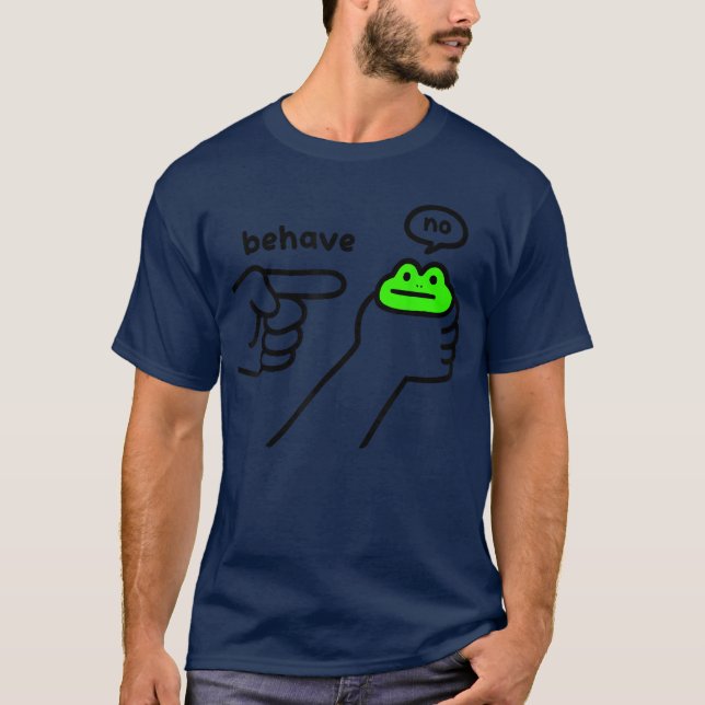 T-shirt Dishonest Frog Meme Behave No Funny Frog Meme Sayi (Devant)