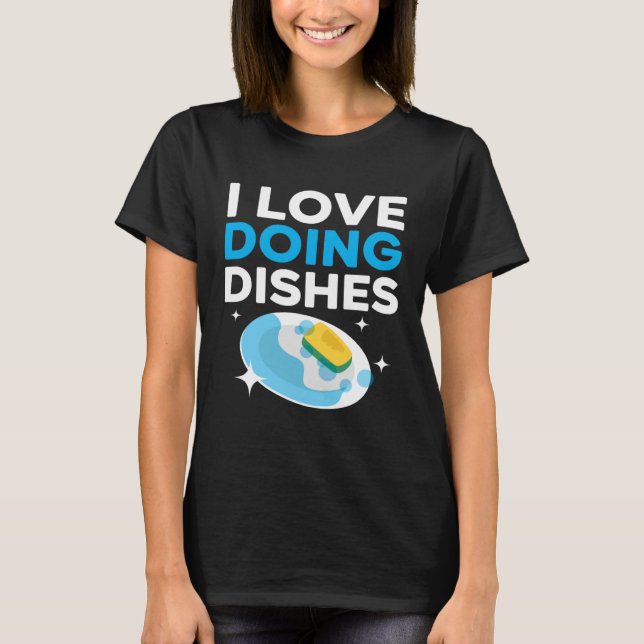 T-shirt Dishwashing Job Profession Restaurant Employee Dis (Devant)