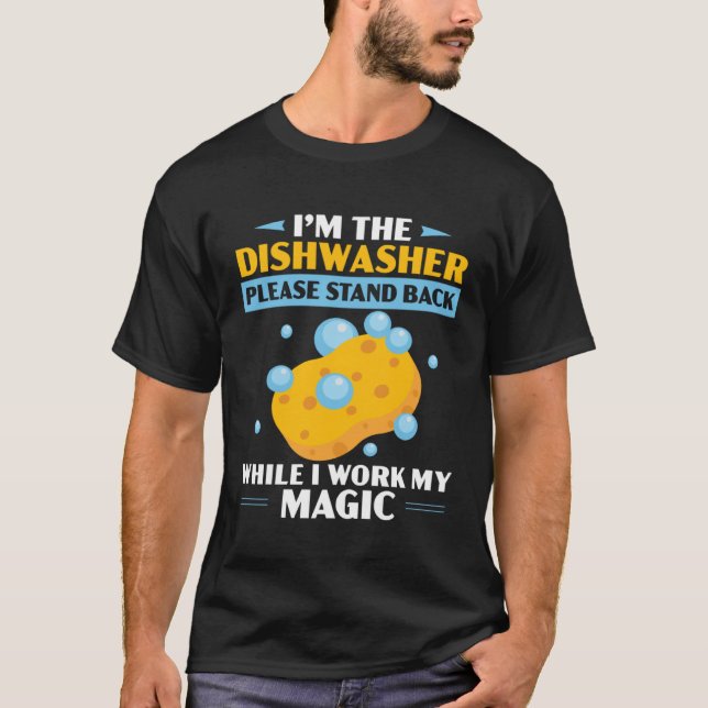 T-shirt Dishwashing Job Profession Restaurant Employee Dis (Devant)
