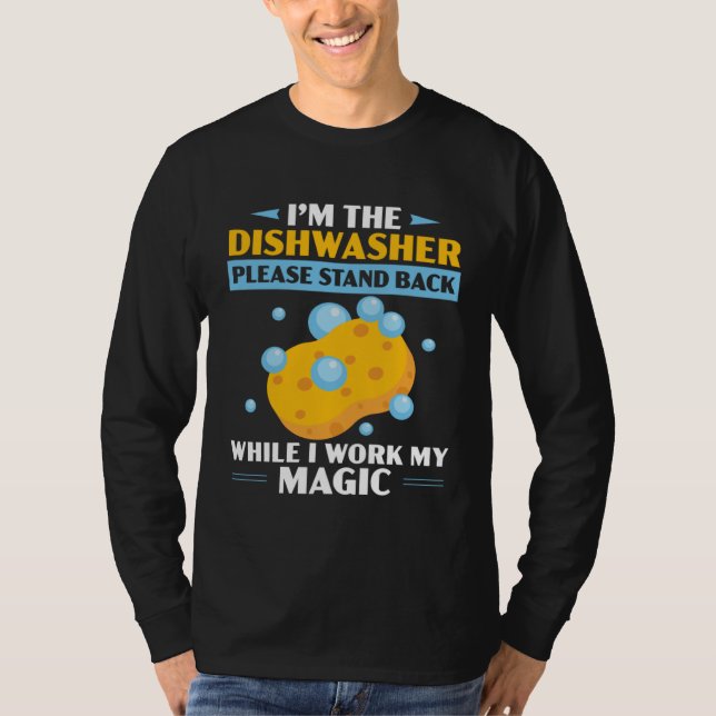 T-shirt Dishwashing Job Profession Restaurant Employee Dis (Devant)