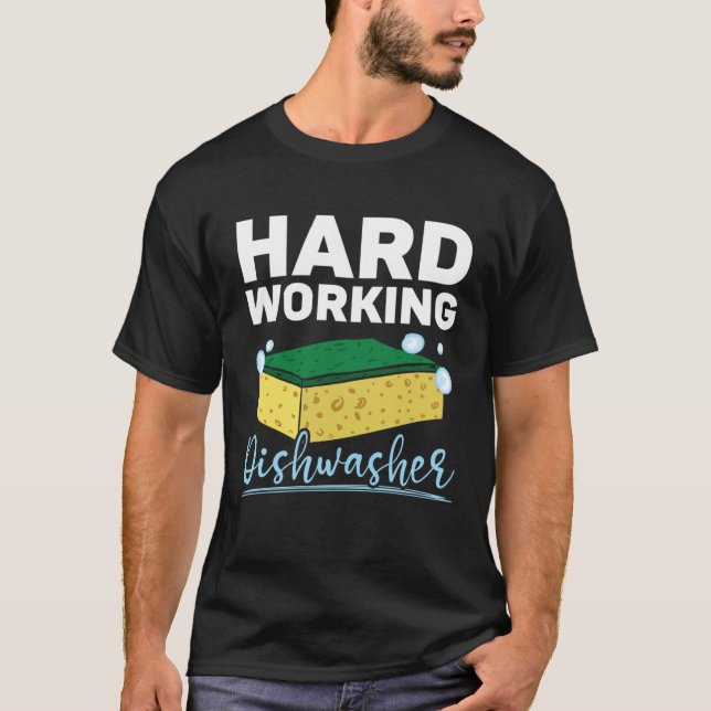 T-shirt Dishwashing Job Profession Restaurant Employee Dis (Devant)