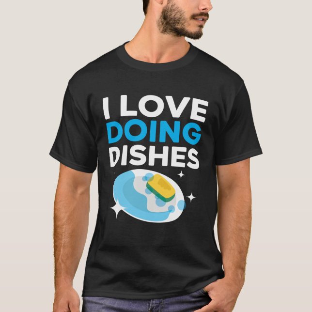 T-shirt Dishwashing Job Profession Restaurant Employee Dis (Devant)