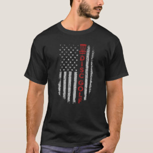 T-shirt Disk Golf Basket US Drapeau pour les golfeurs de d